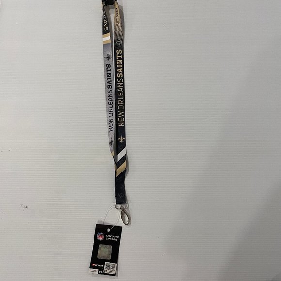 🏈3/$15🏈 New Orleans Saints JF Sports NFL Breakaway Lanyard 17" - NEW - Picture 1 of 5